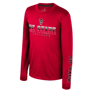 NC State Wolfpack Youth Red Long Sleeve Performance T-shirt