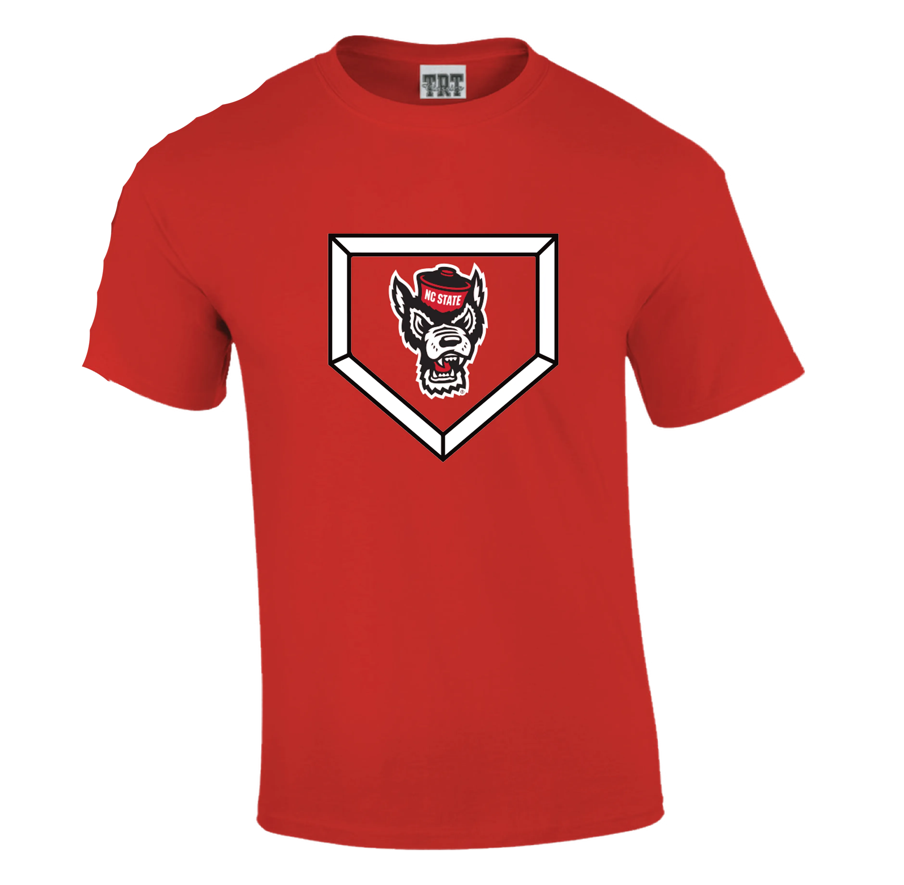 NC State Wolfpack Youth Red Wolfhead Homeplate Short Sleeve T-Shirt