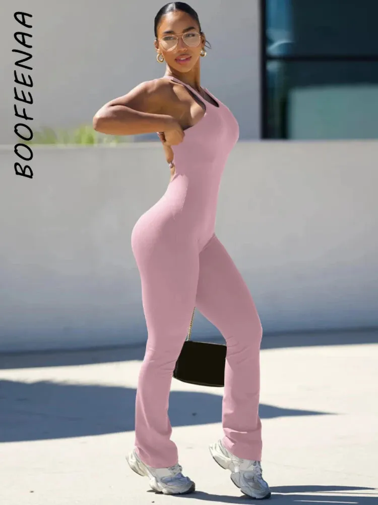 New 2024 SummerFit Backless Flare Jumpsuit