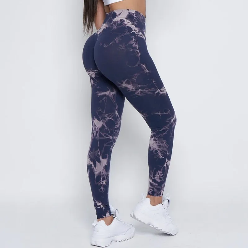 New Lightning Marble Scrunch Butt Leggings