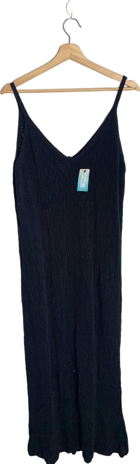 New Look Black Crochet Maxi Dress M