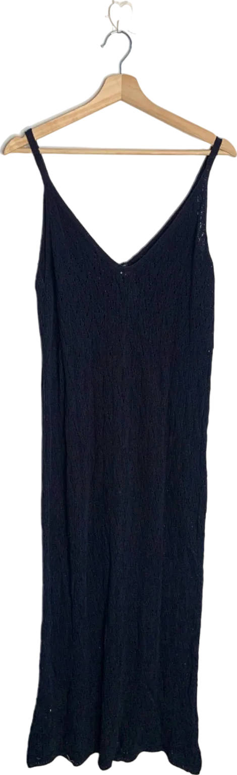 New Look Black Crochet Maxi Dress M