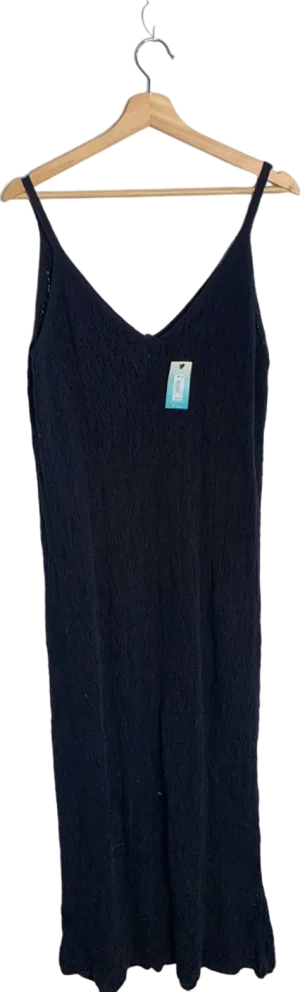 New Look Black Crochet Maxi Dress M