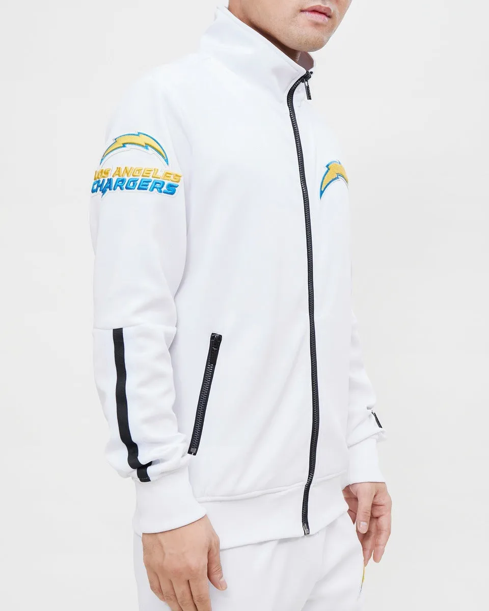 NFL LOS ANGELES CHARGERS CLASSIC MEN'S TRACK JACKET (WHITE)