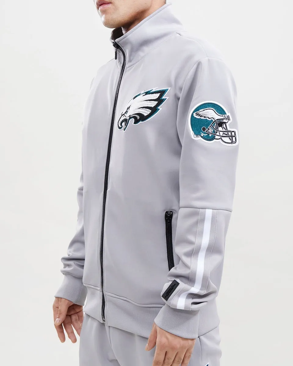 NFL PHILADELPHIA EAGLES CLASSIC MEN'S TRACK JACKET (GRAY)