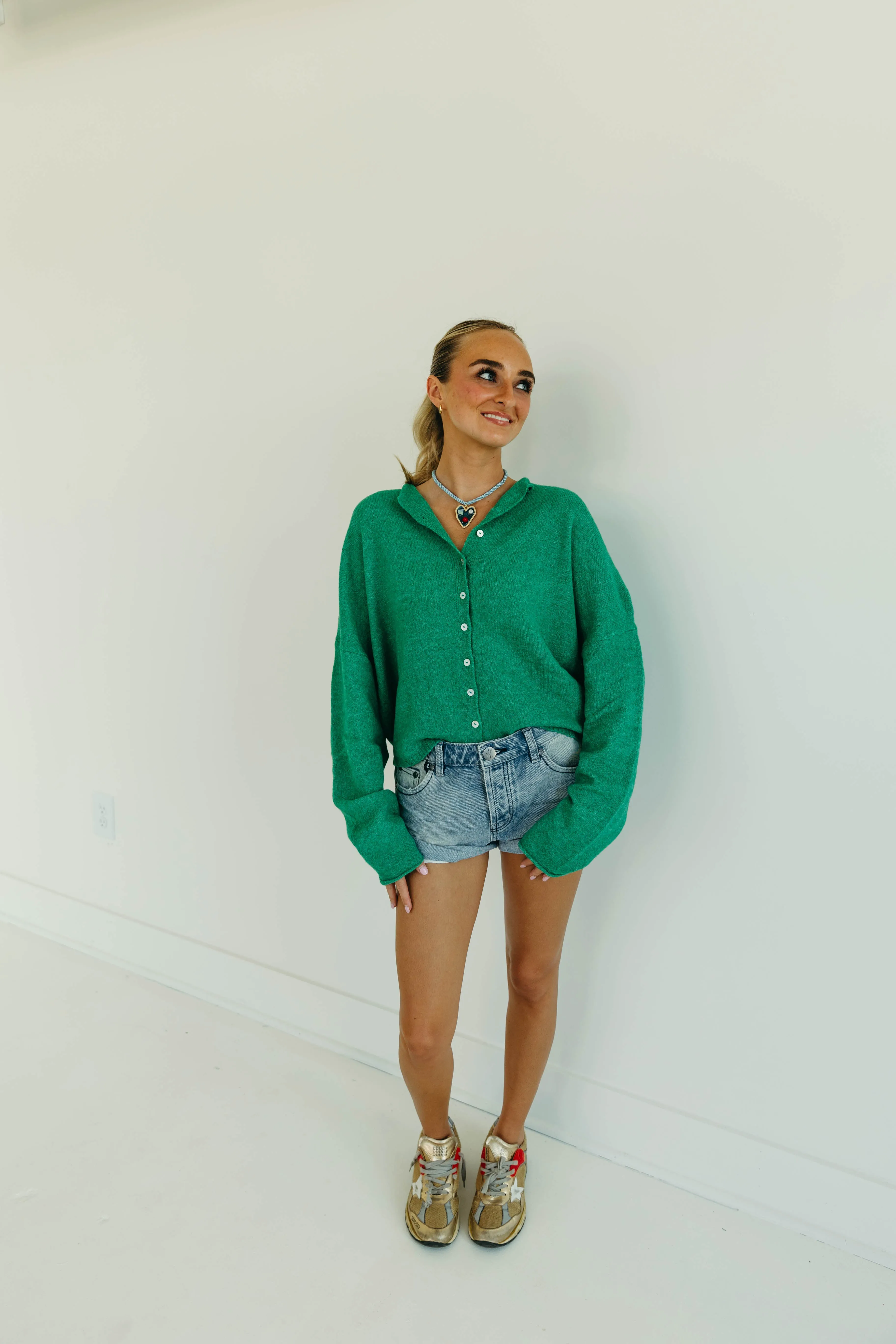 Noel Cardigan - Kelly Green