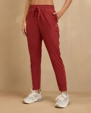 NYKD By Nykaa Cotton Comfort Pants-NYAT502-Red