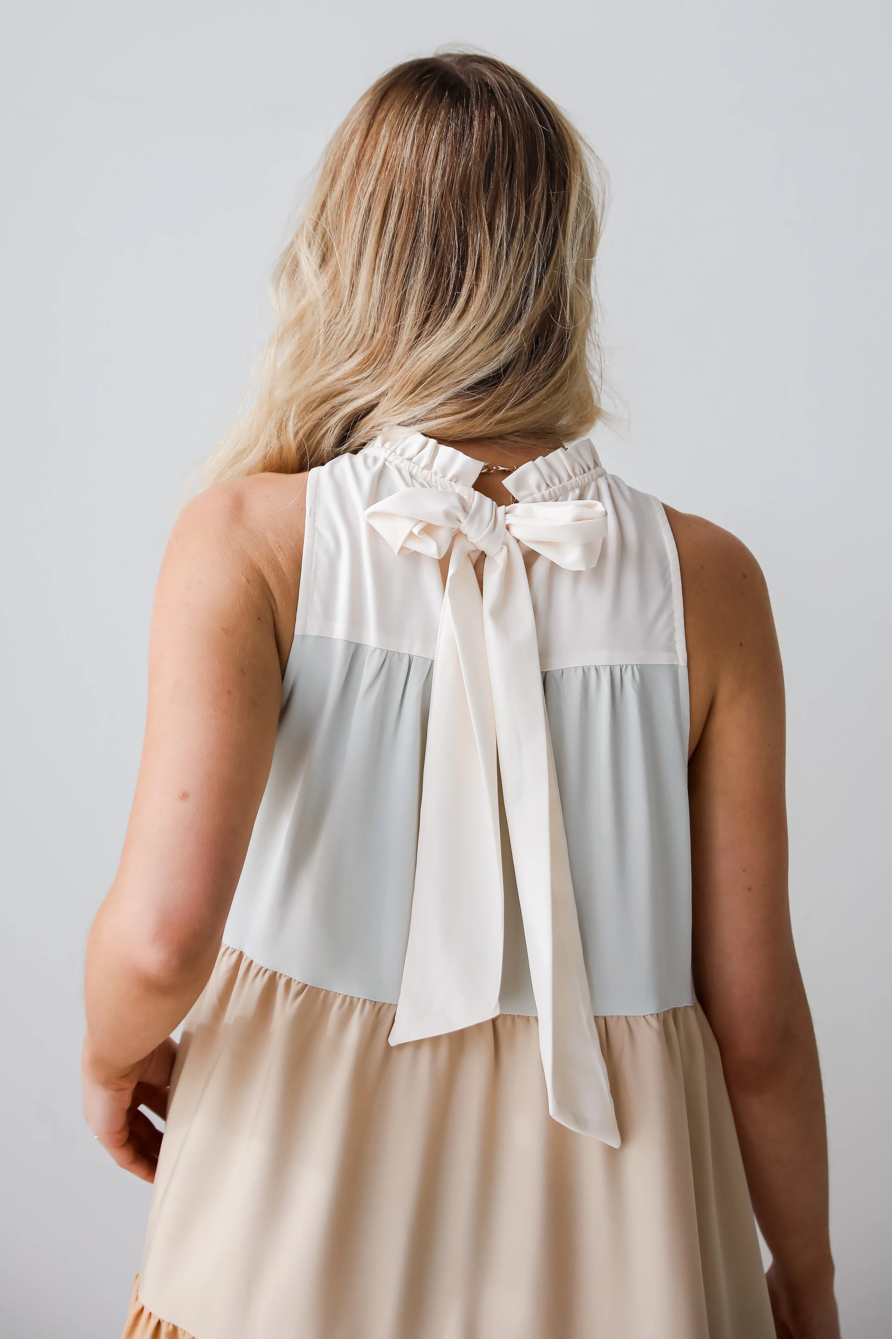Ocean Skies Color Block Maxi Dress