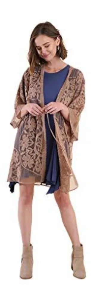 Oh Sweet Lace! Floral Lace Open Front Kimono by Umgee