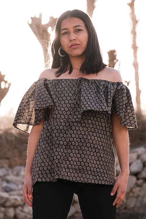 Okhai 'Breezy' Hand Block Printed Cotton Top
