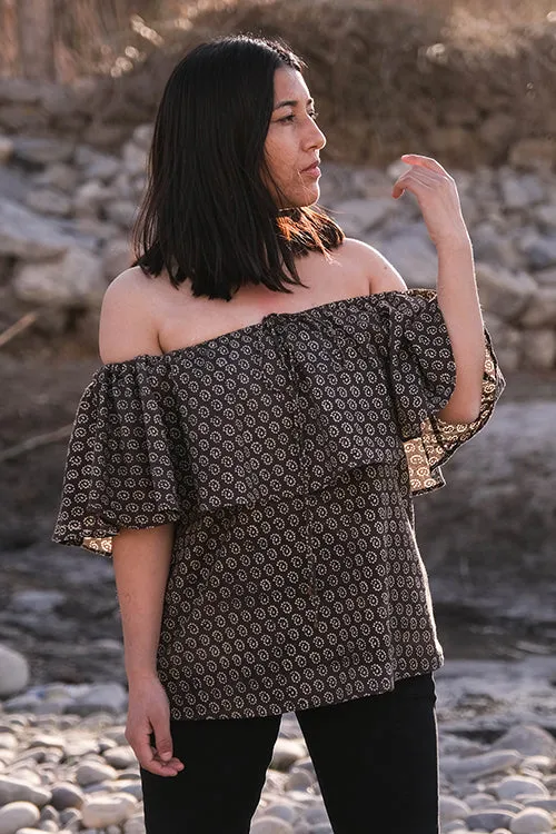 Okhai 'Breezy' Hand Block Printed Cotton Top