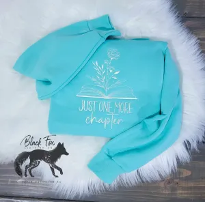 One more Chapter Women's Unisex Fit Embroidered Crewneck Sweater,  Bookish Sweatshirt, Booktok Pullover,
