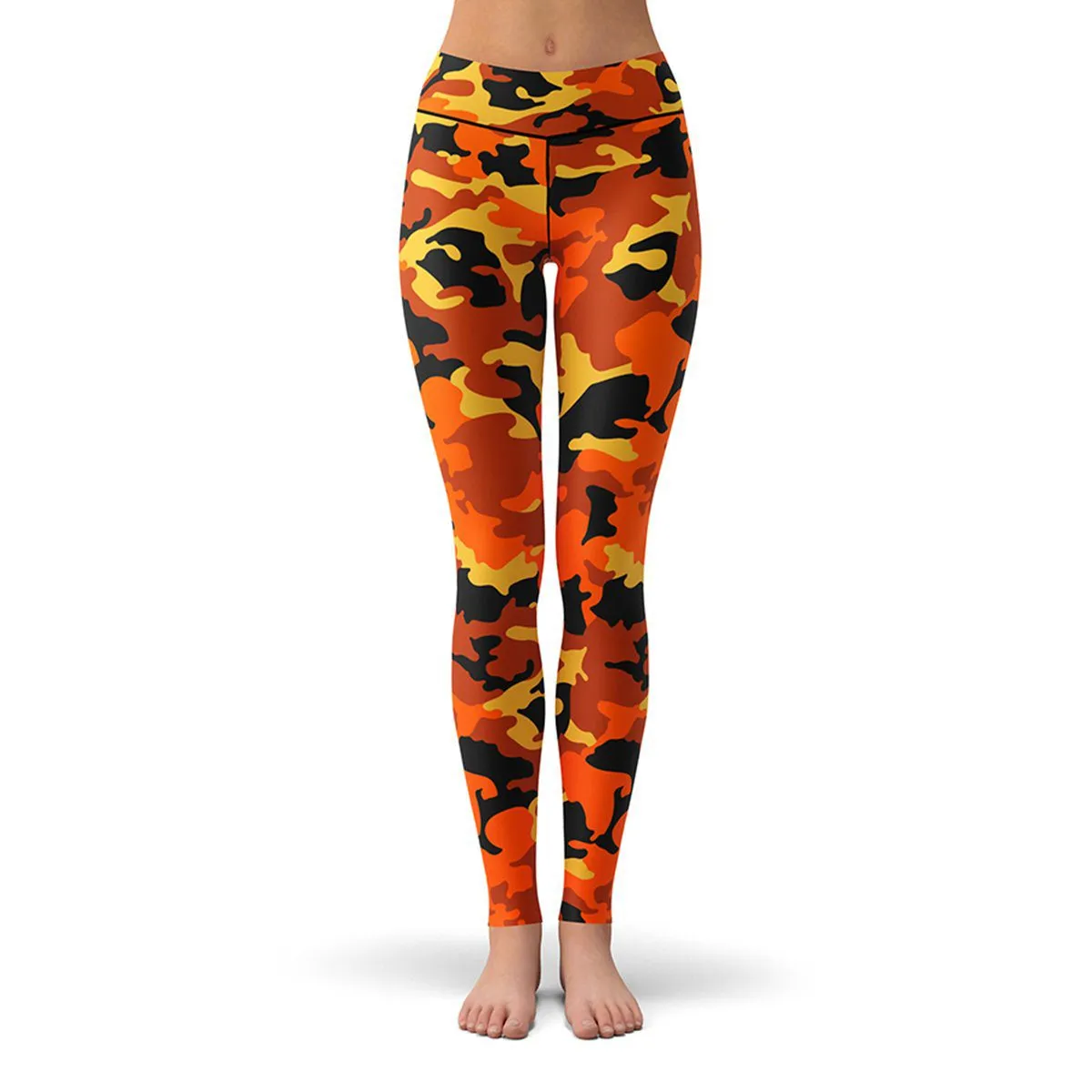 Orange Camo Leggings
