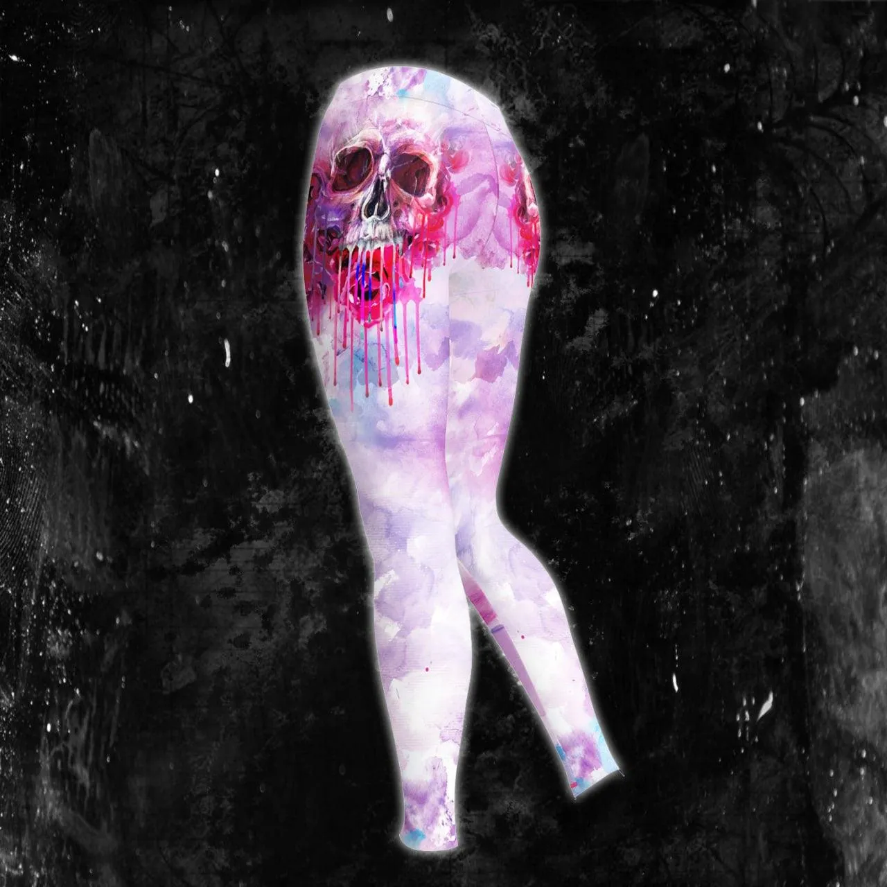 Paiting Color Skull Artwork Combo Hoodie and Leggings