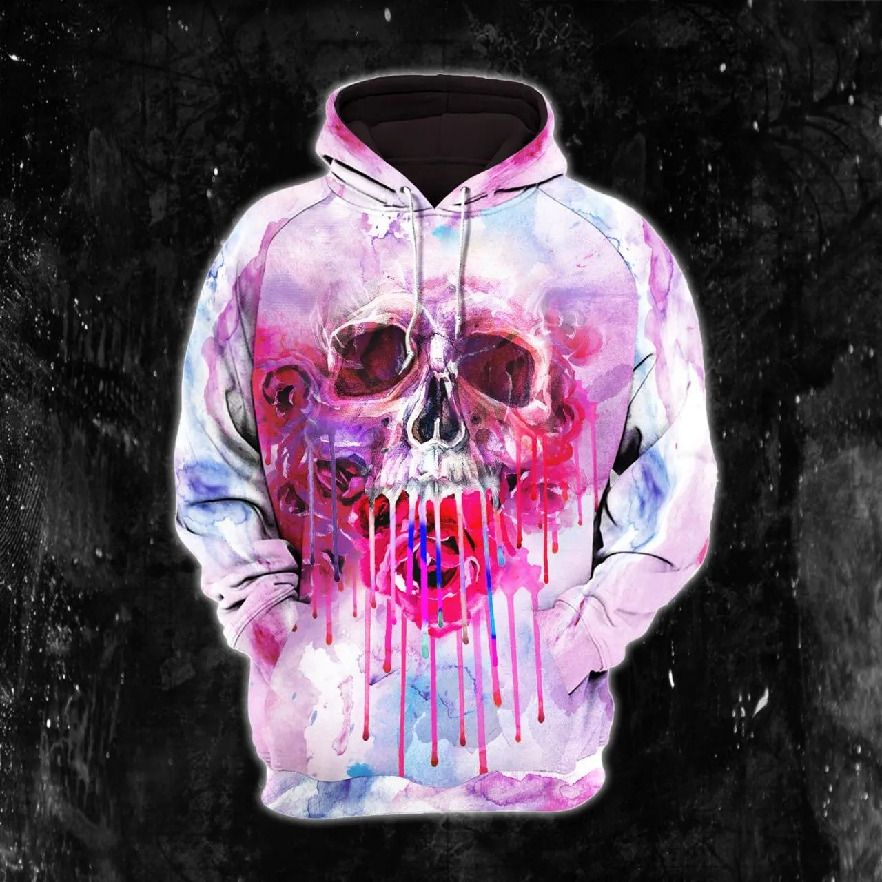 Paiting Color Skull Artwork Combo Hoodie and Leggings