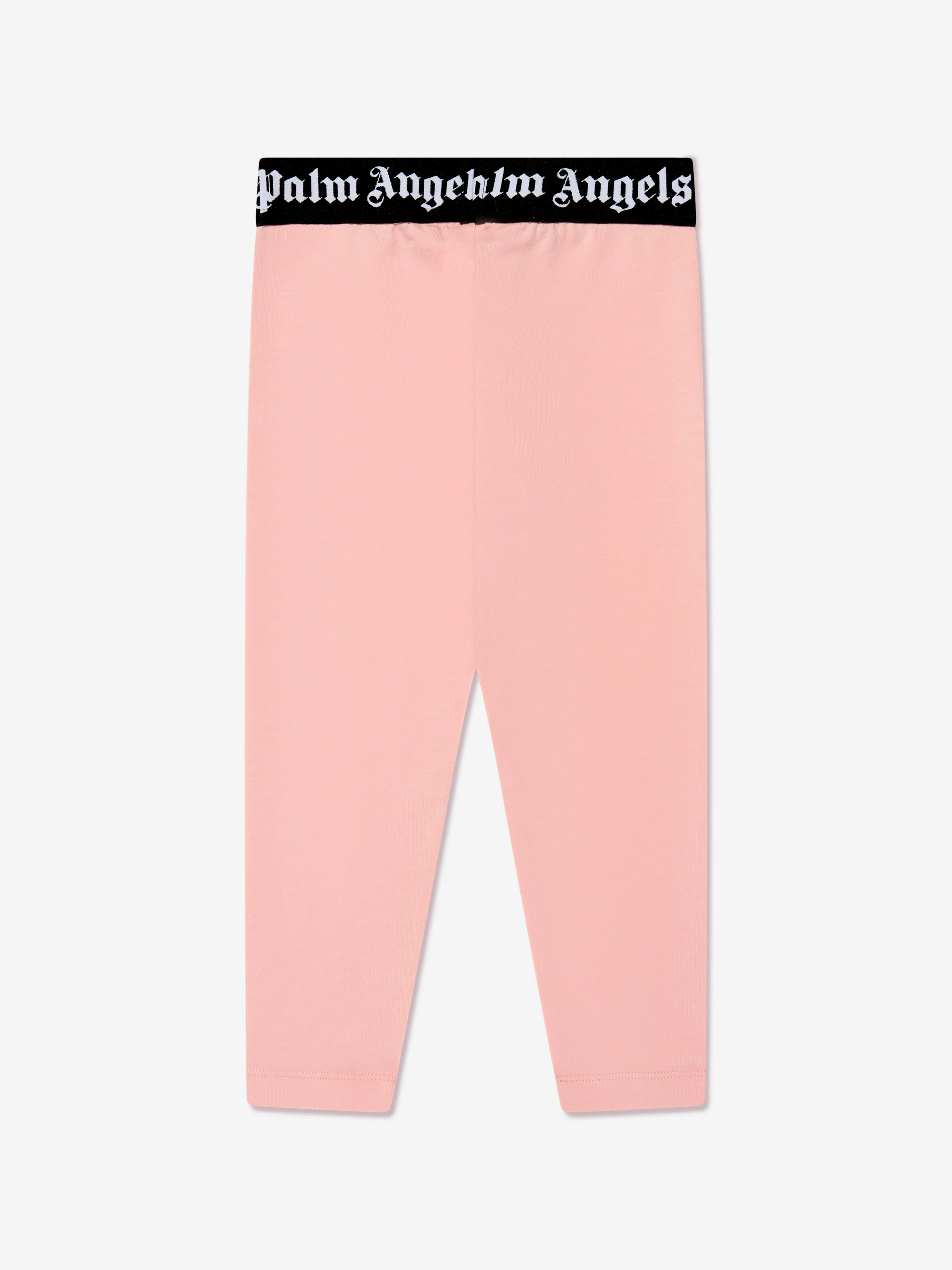 Palm Angels Girls Waistband Logo Leggings in Pink