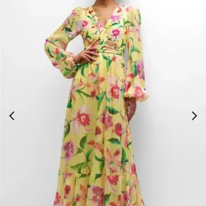 PatBo Laelia Cut Out Maxi Dress in Canary