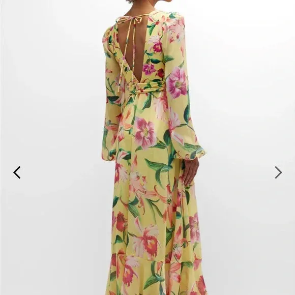 PatBo Laelia Cut Out Maxi Dress in Canary