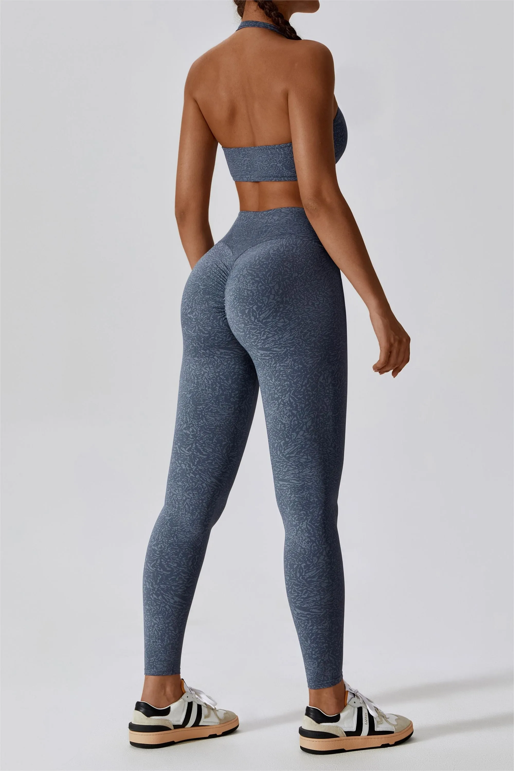 Patterned High-Rise Scrunch Leggings
