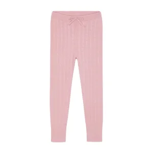 Pink Cable Knit Leggings