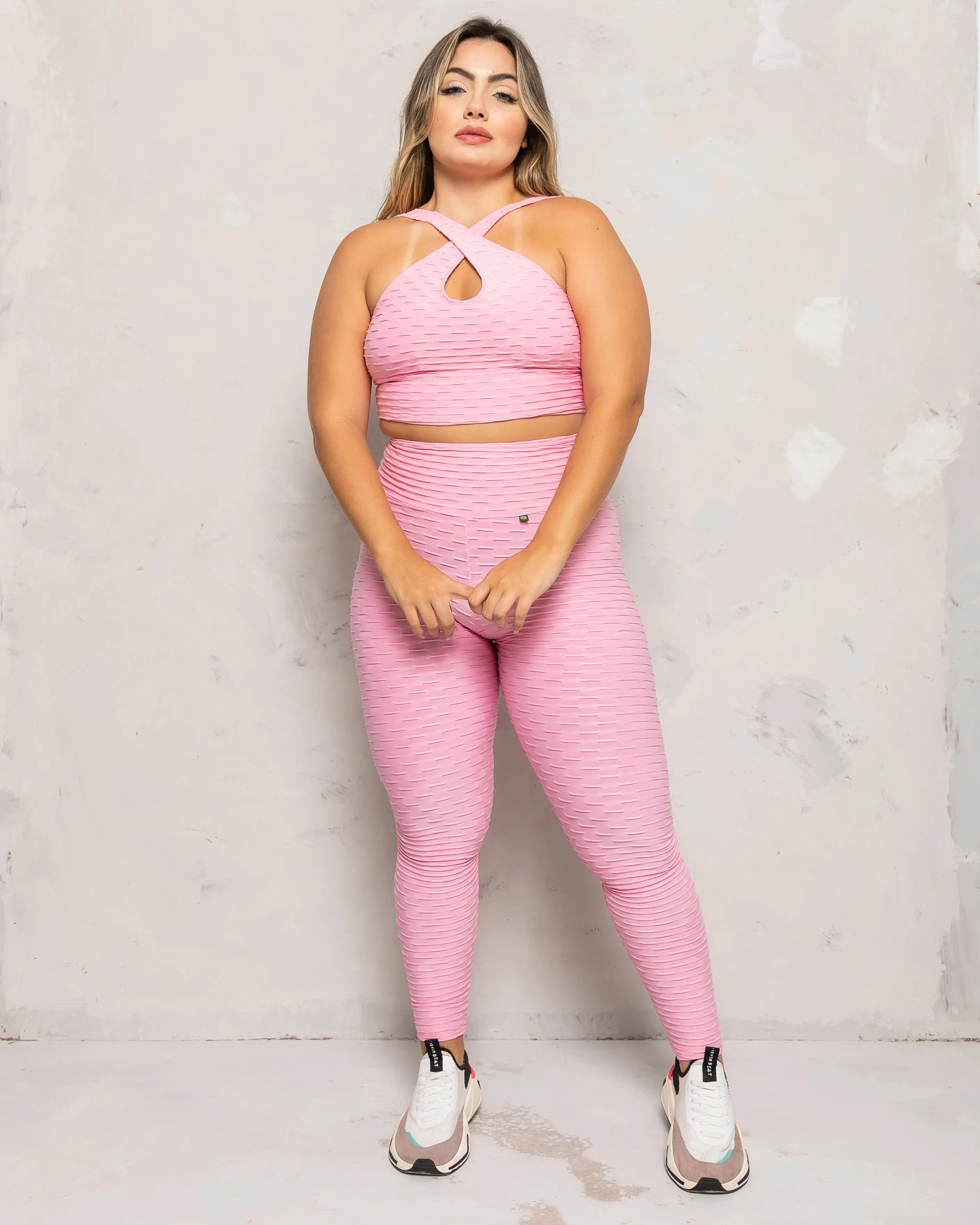 Pink High Rise Scrunch Booty Leggings
