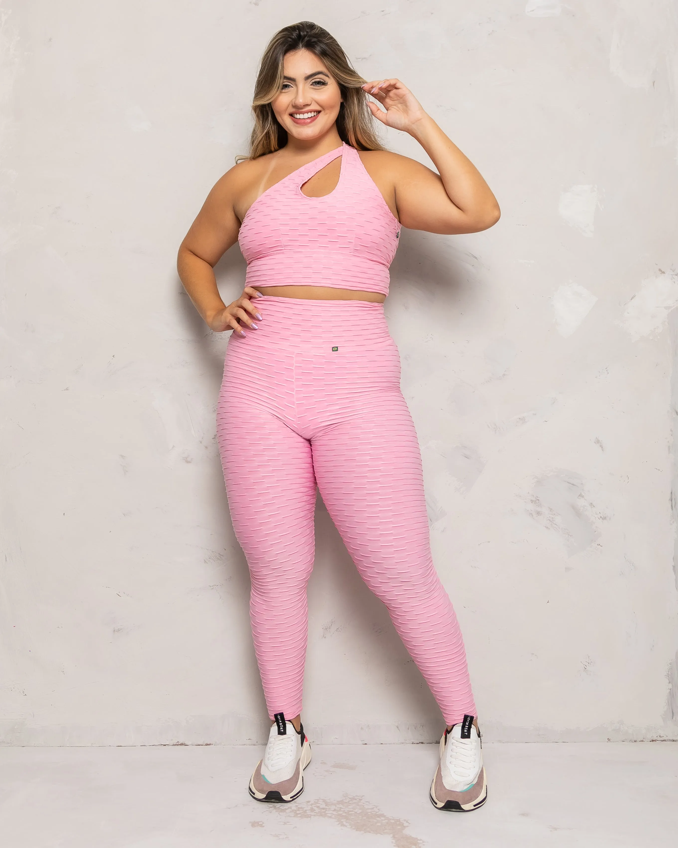 Pink High Rise Scrunch Booty Leggings
