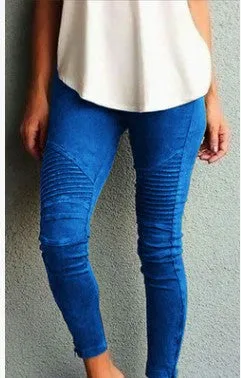Pleated jeggings Various Colors