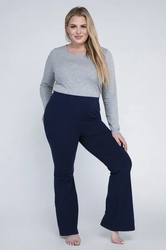 Plus Everyday Cotton Flare Leggings