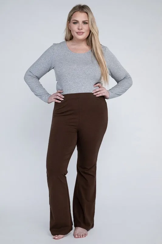 Plus Everyday Cotton Flare Leggings