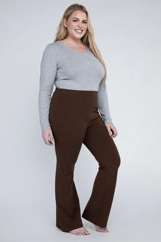Plus Everyday Cotton Flare Leggings