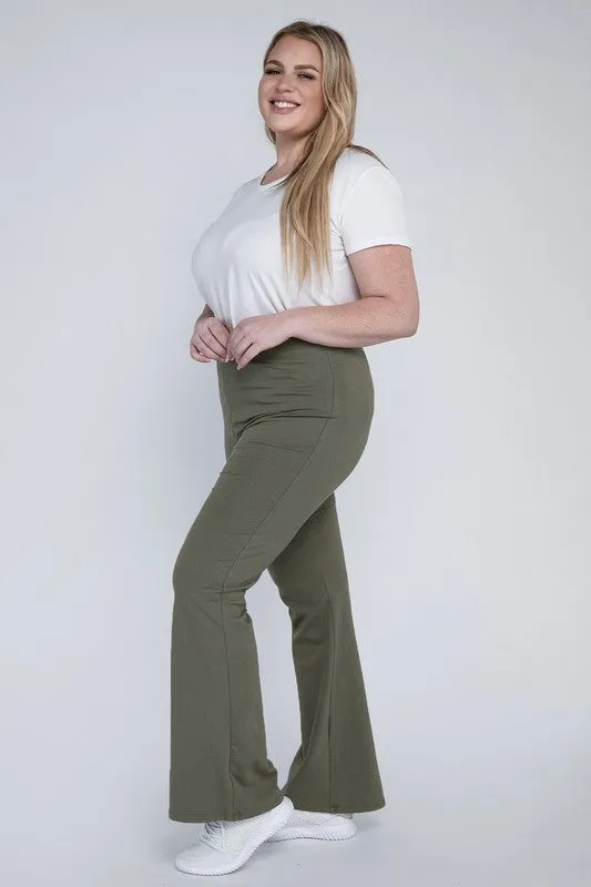 Plus Everyday Cotton Flare Leggings