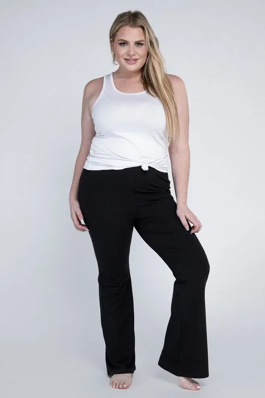 Plus Everyday Cotton Flare Leggings