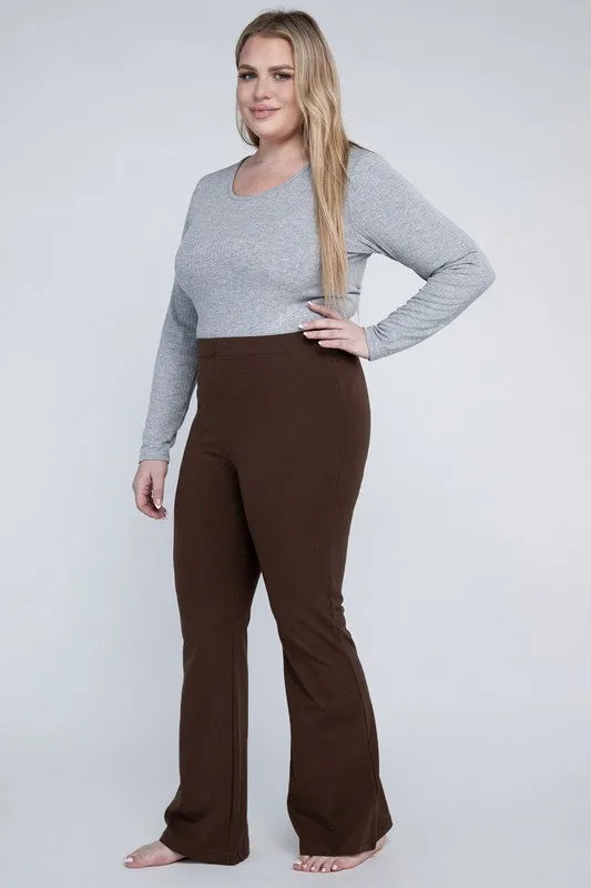 Plus Everyday Cotton Flare Leggings