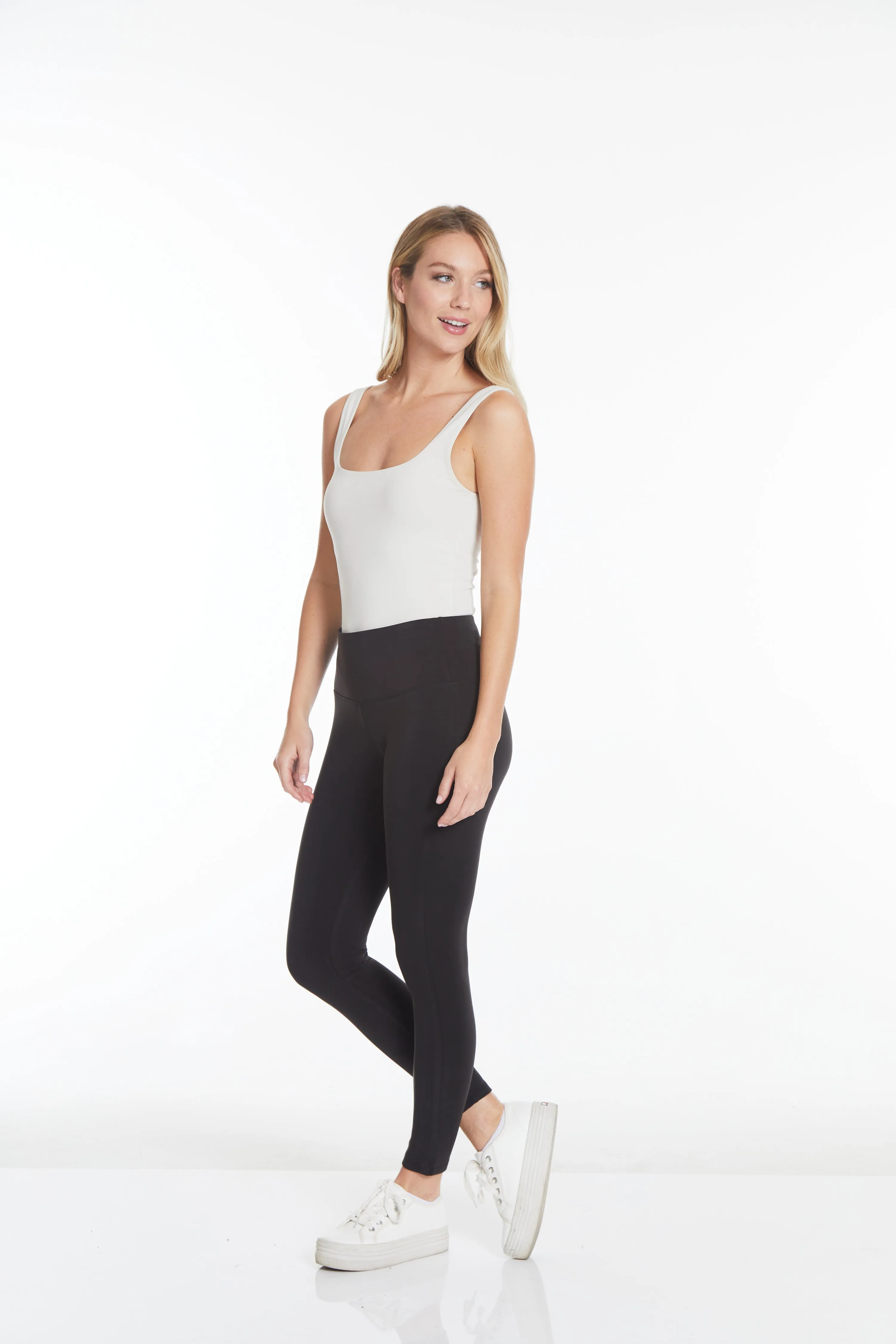 Plus Size Black Ankle Leggings