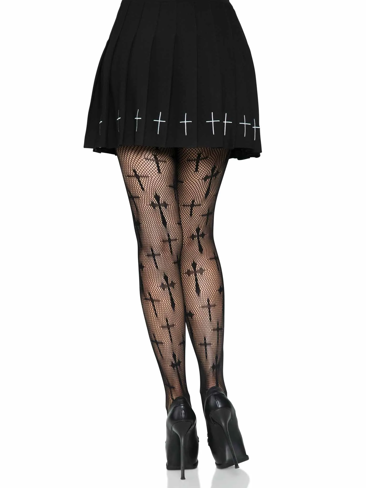 Plus Worship Me Fishnet Tights