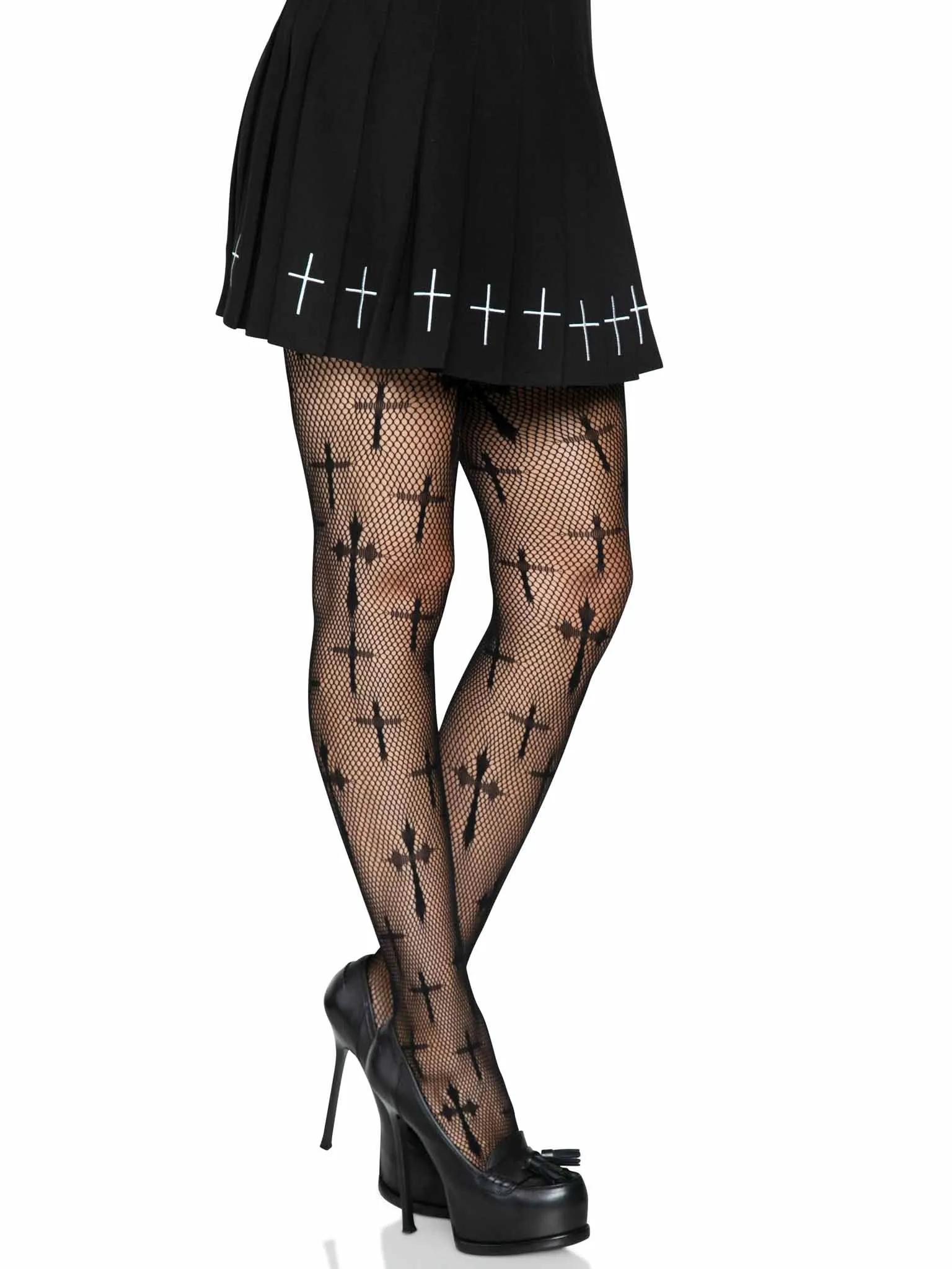 Plus Worship Me Fishnet Tights