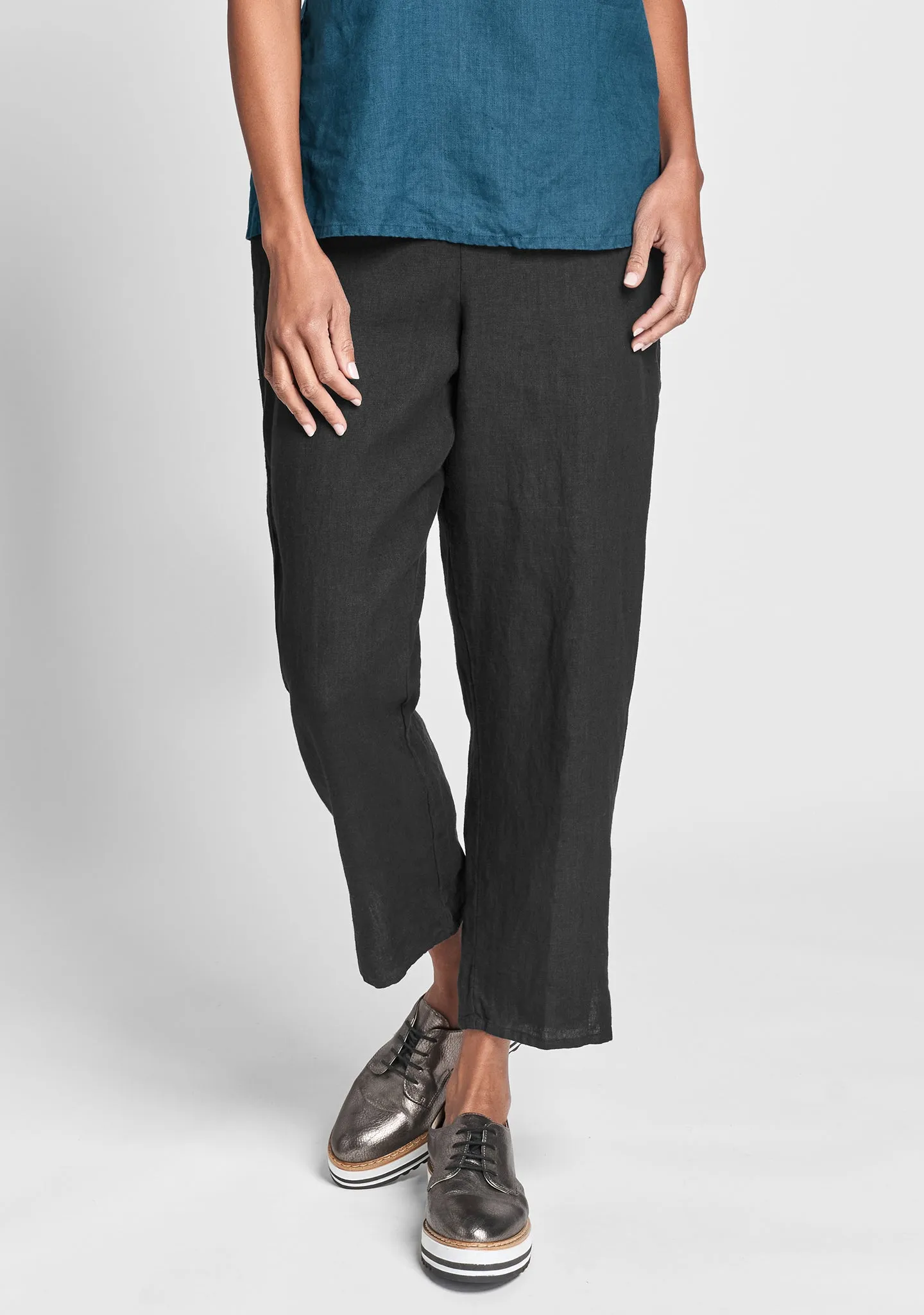 Pocketed Ankle Pant - Linen Pants - FINAL SALE