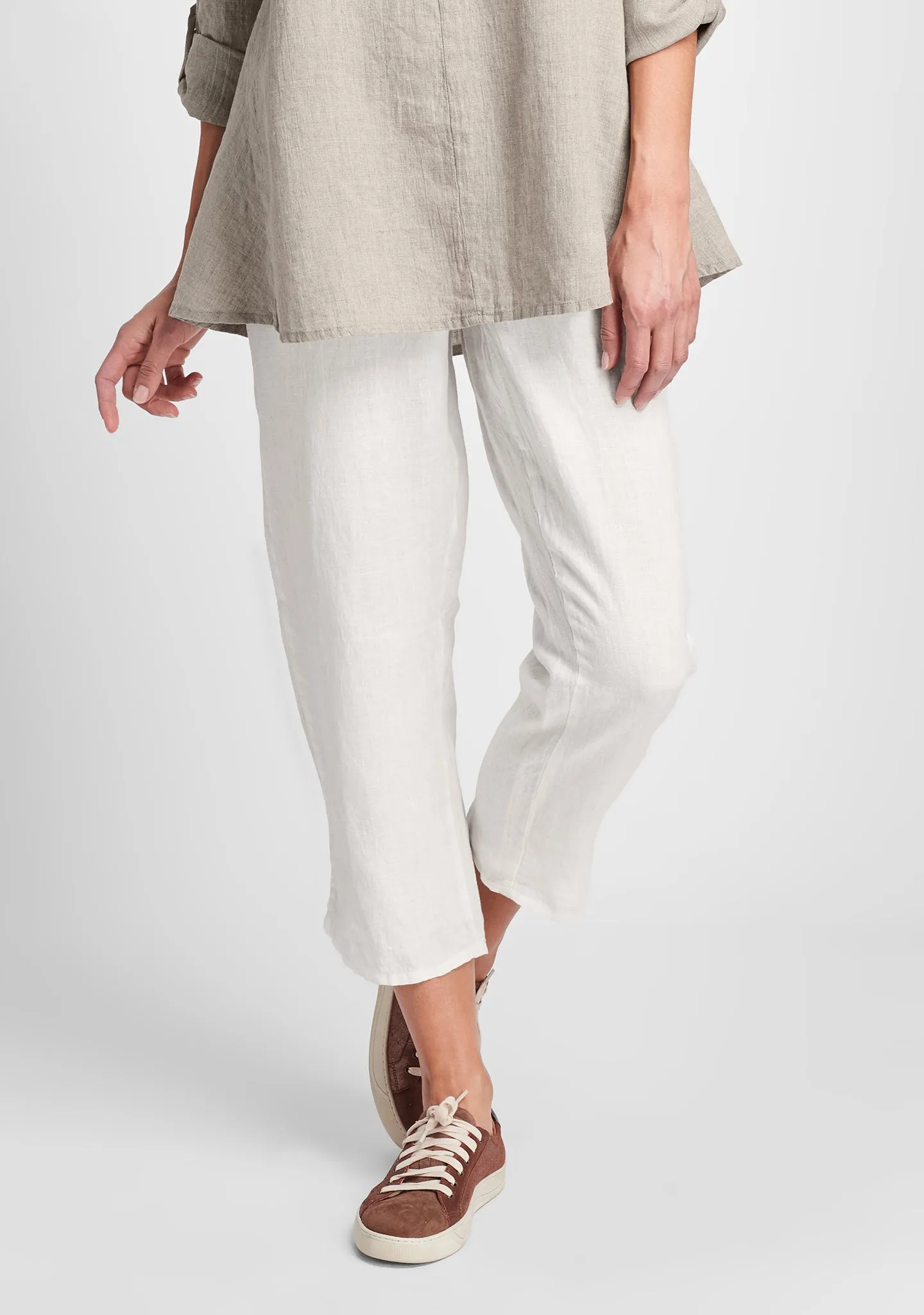 Pocketed Ankle Pant - Linen Pants - FINAL SALE