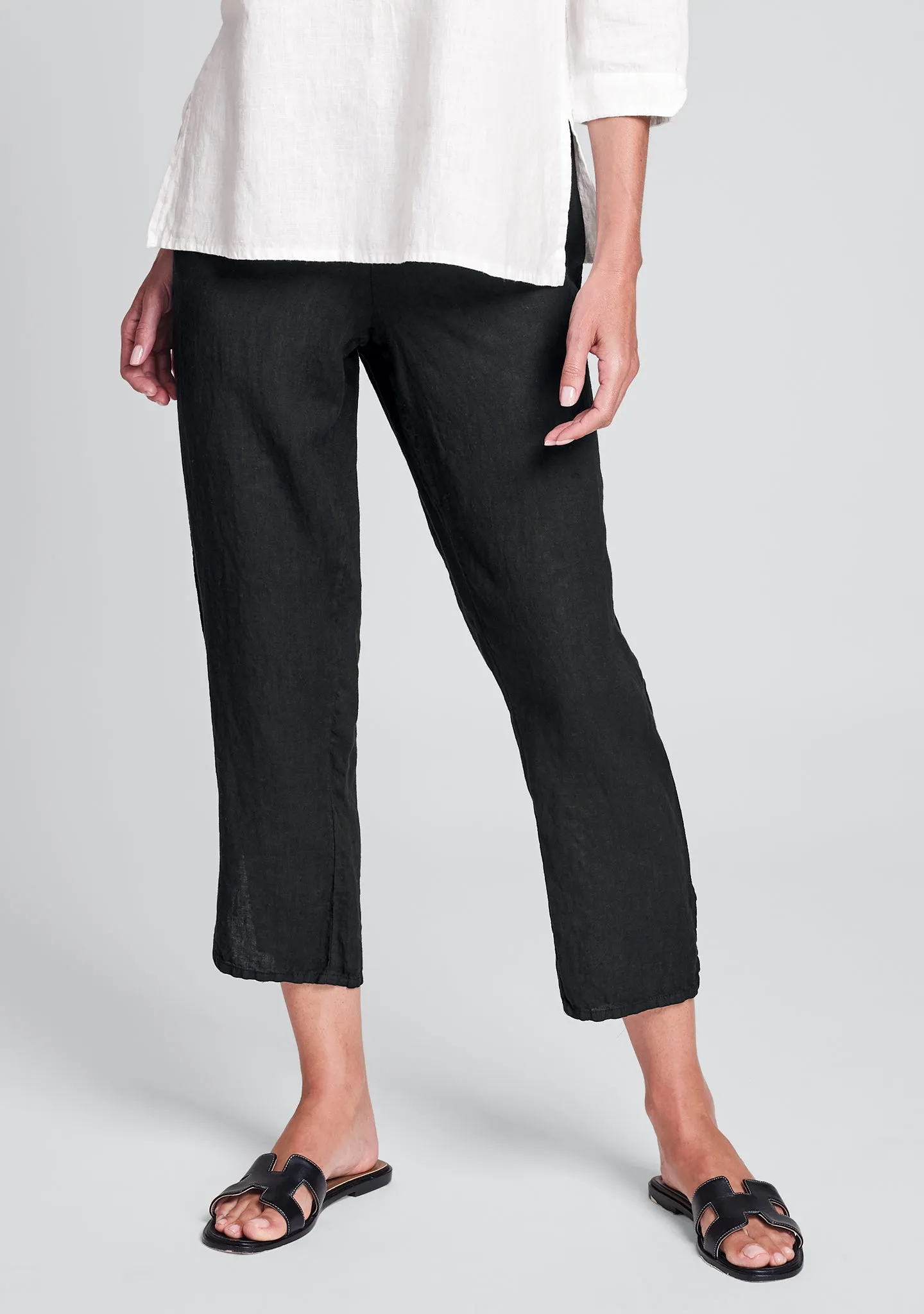 Pocketed Ankle Pant - Linen Pants - FINAL SALE