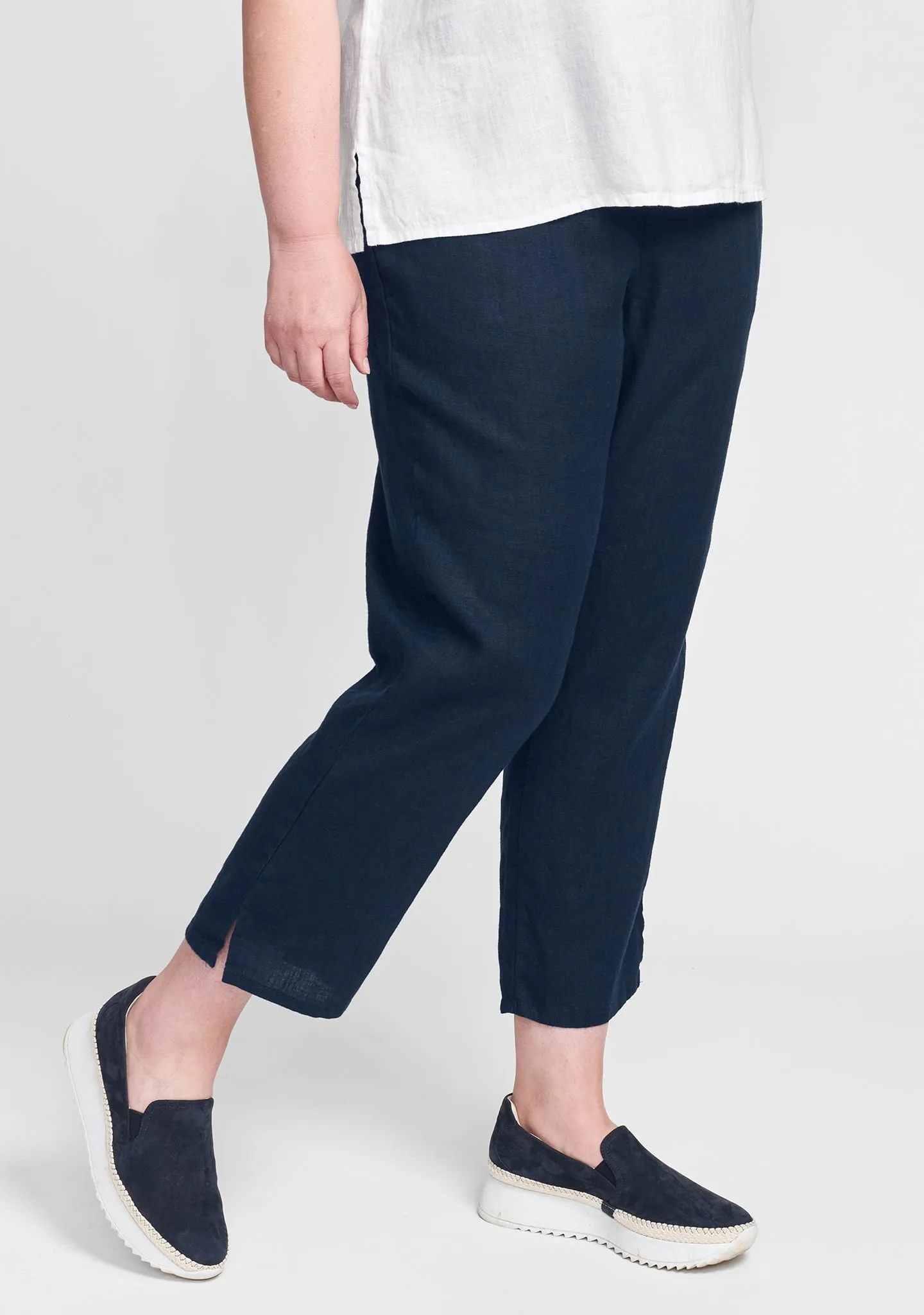 Pocketed Ankle Pant - Linen Pants - FINAL SALE