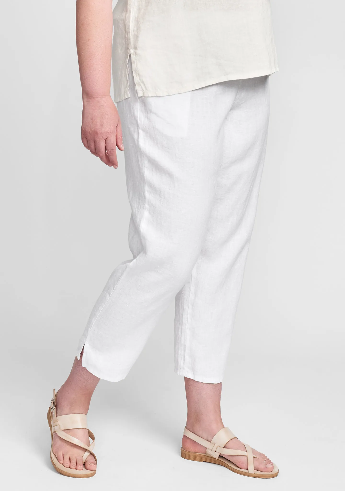 Pocketed Ankle Pant - Linen Pants - FINAL SALE
