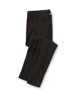 Pointelle Leggings - Jet Black