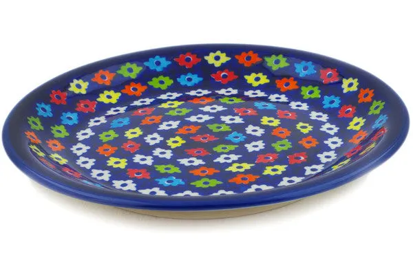 Polish Pottery 9" Plate Cardigan Squares
