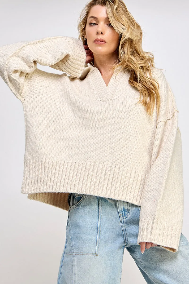 Polo Cream Sweater