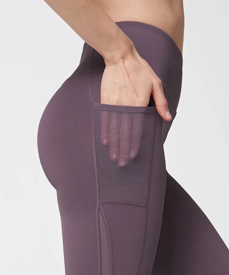 Power High Waist Mesh Pockets Running Leggings 26"| Women's High Support Leggings