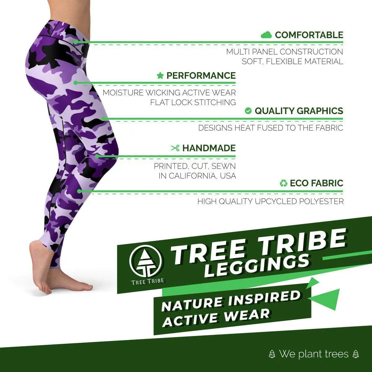 Purple Camo Leggings