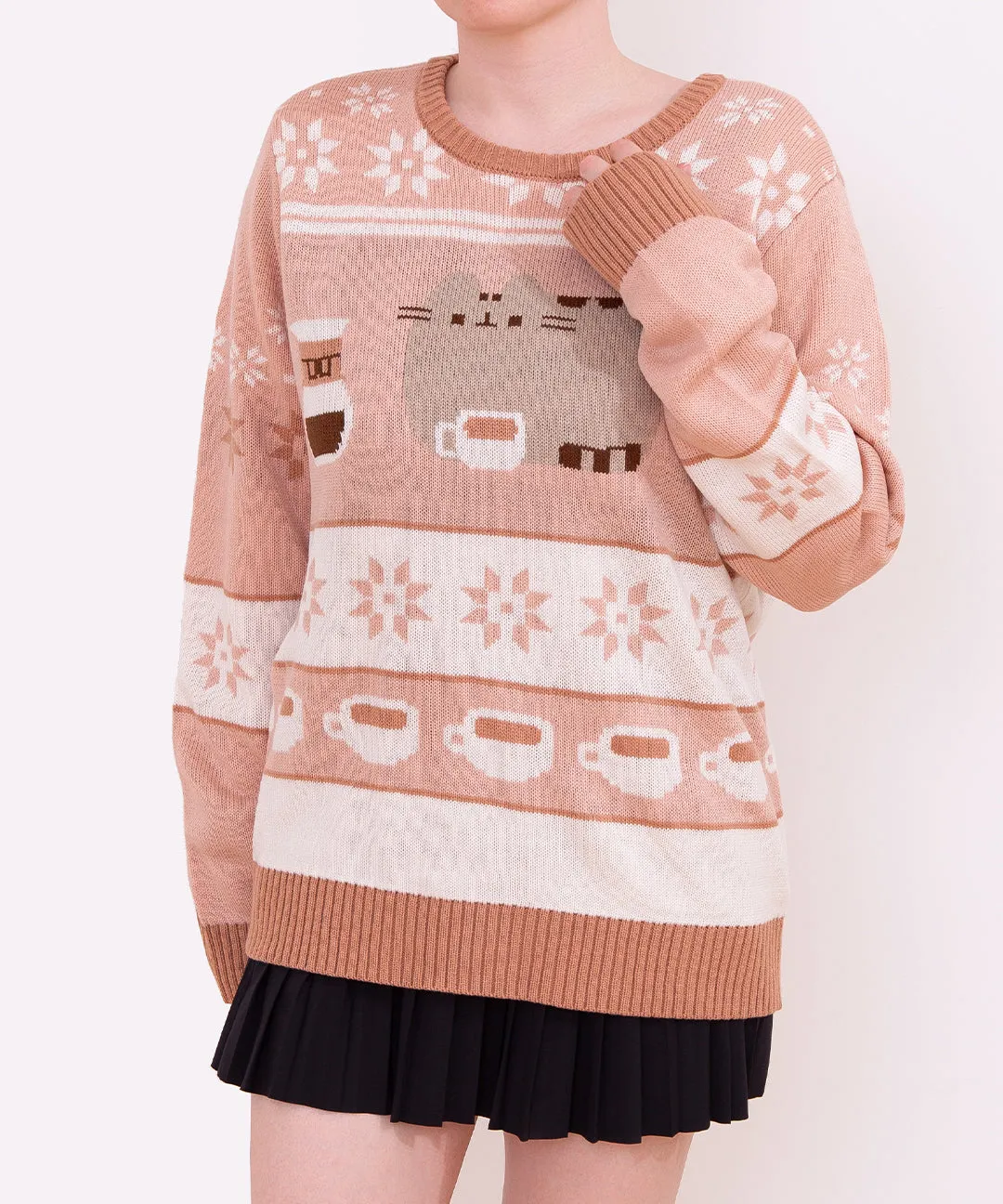Pusheen Coffee Break Unisex Knit Sweater