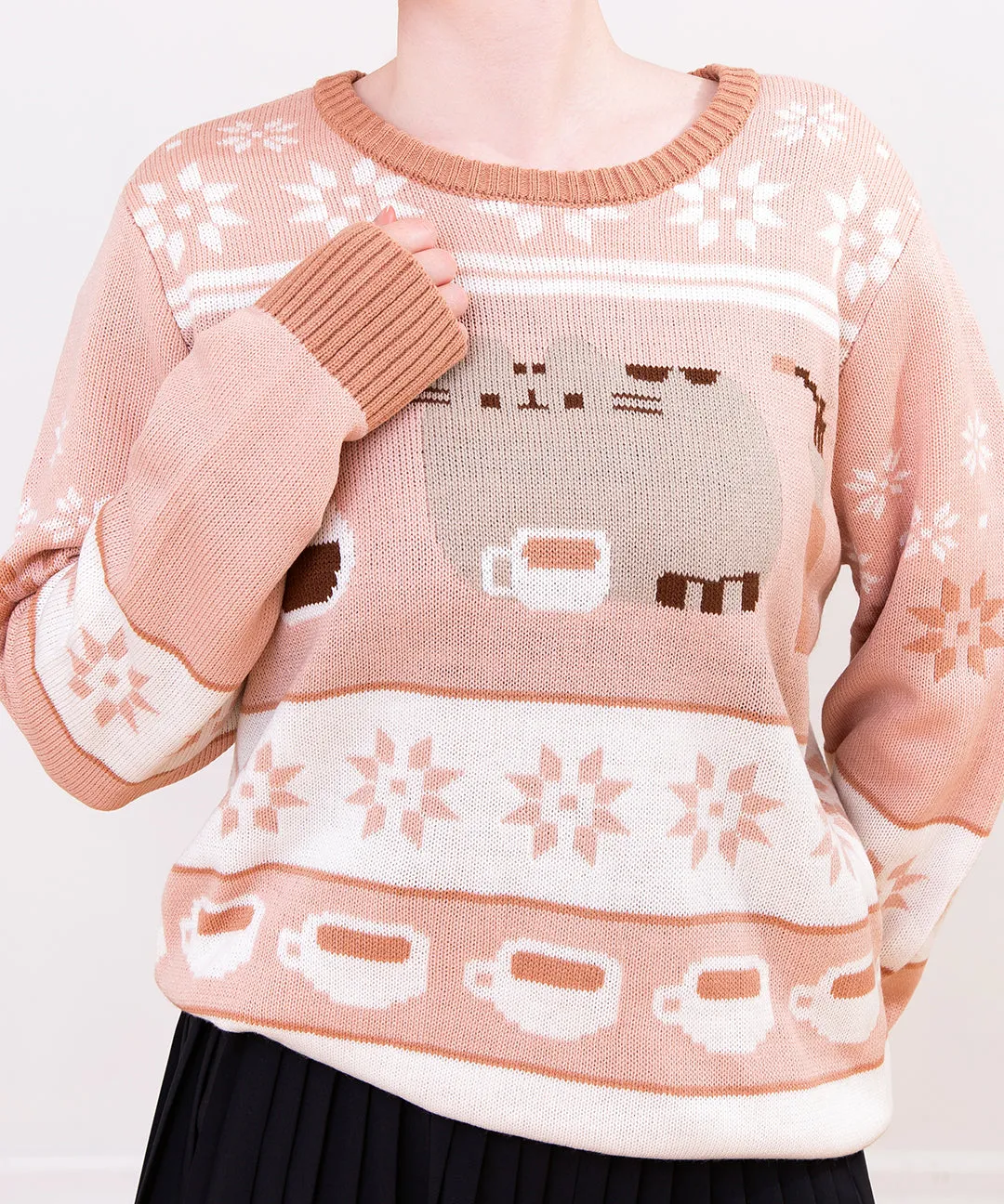 Pusheen Coffee Break Unisex Knit Sweater