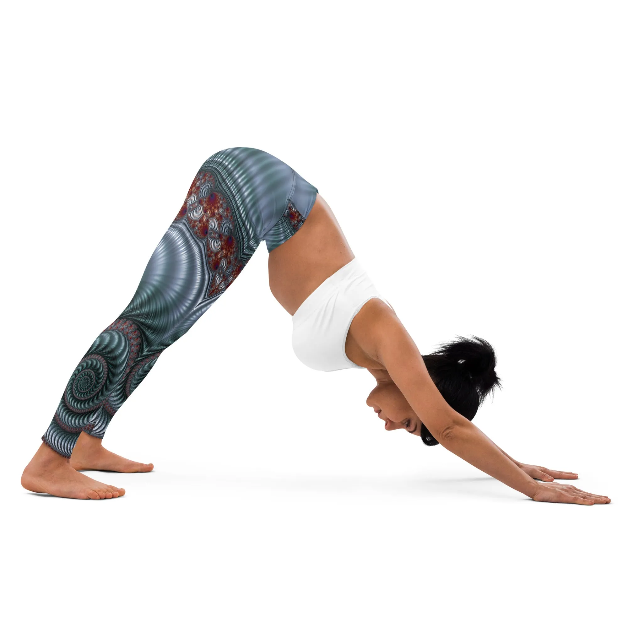 "Fractal Seashell" Collection - Long Yoga Leggings