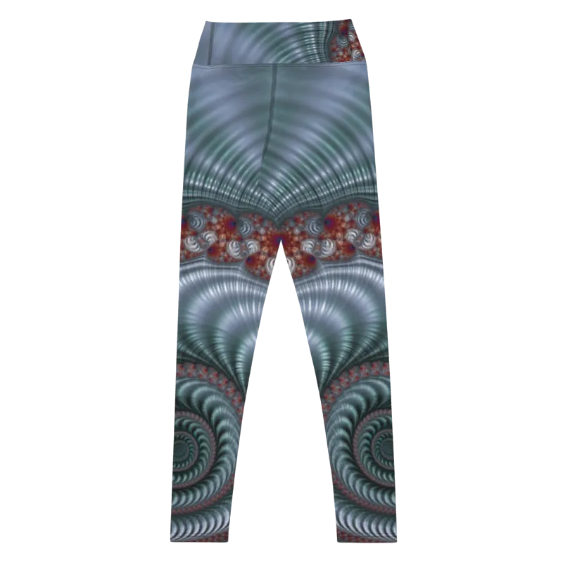 "Fractal Seashell" Collection - Long Yoga Leggings